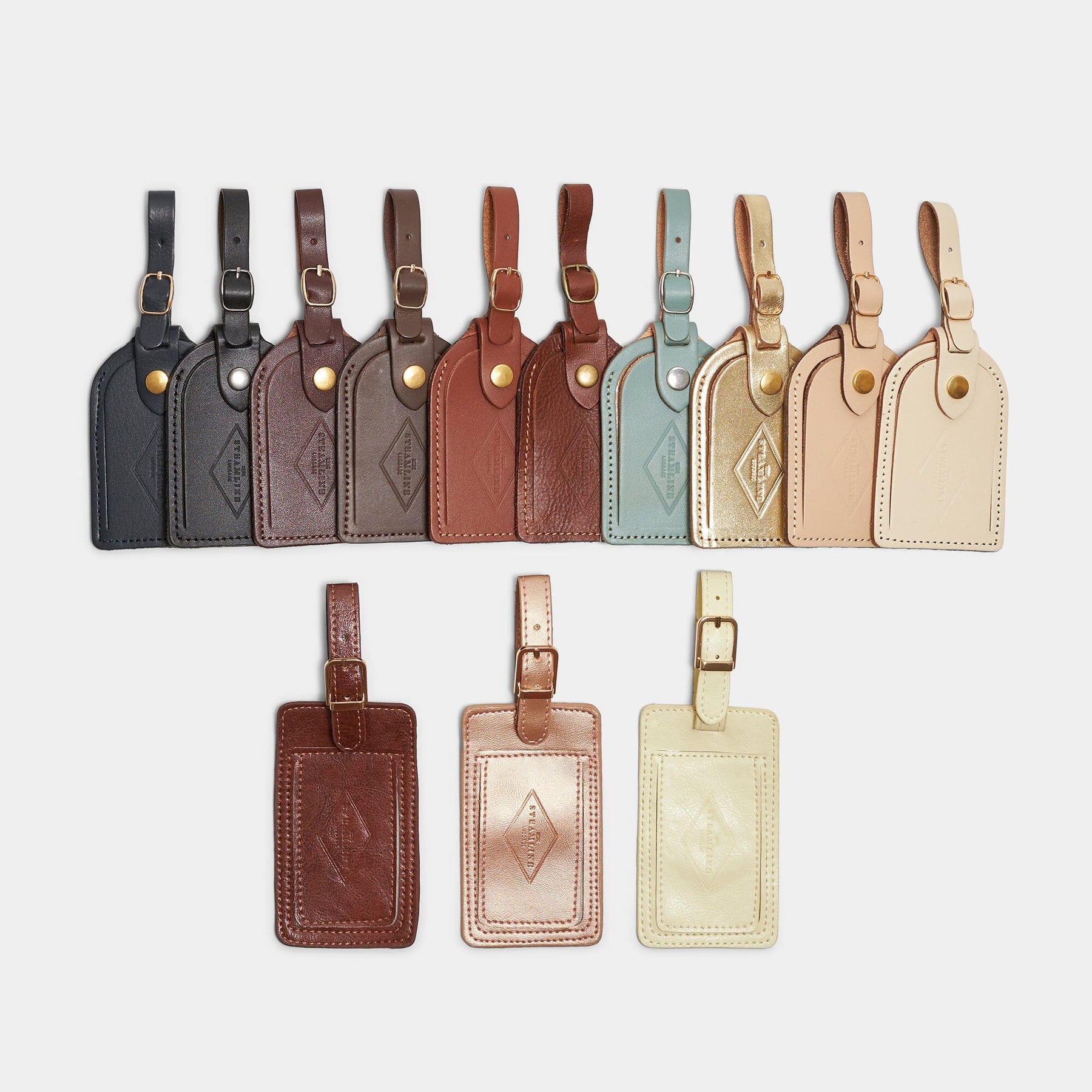 Black Leather - Luggage Tag