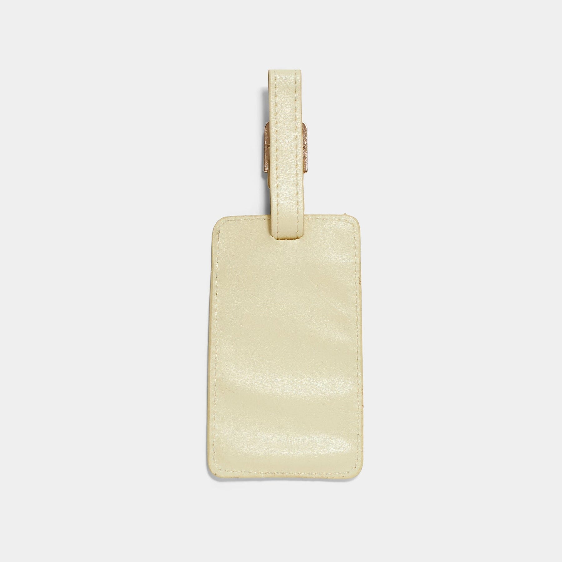 Ivory Vegan Leather - Luggage Tag