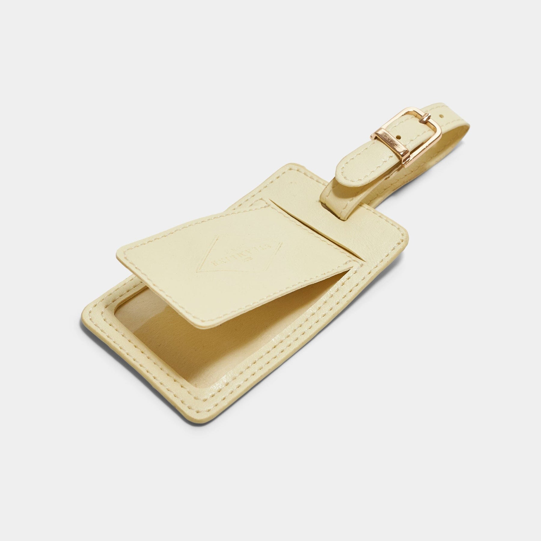 Ivory Vegan Leather - Luggage Tag