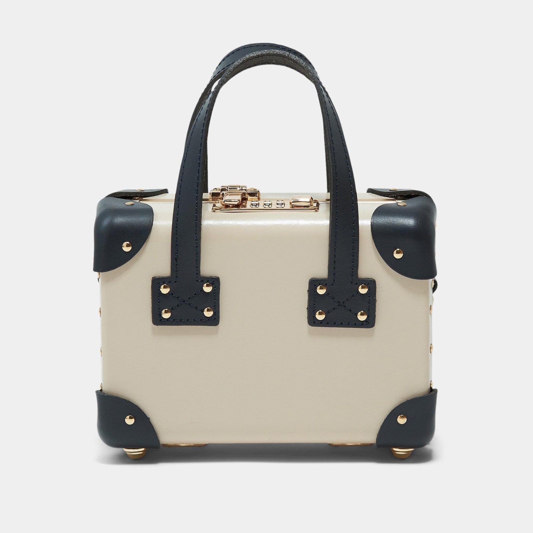 Product view of the mini Architect leather handbag in cream