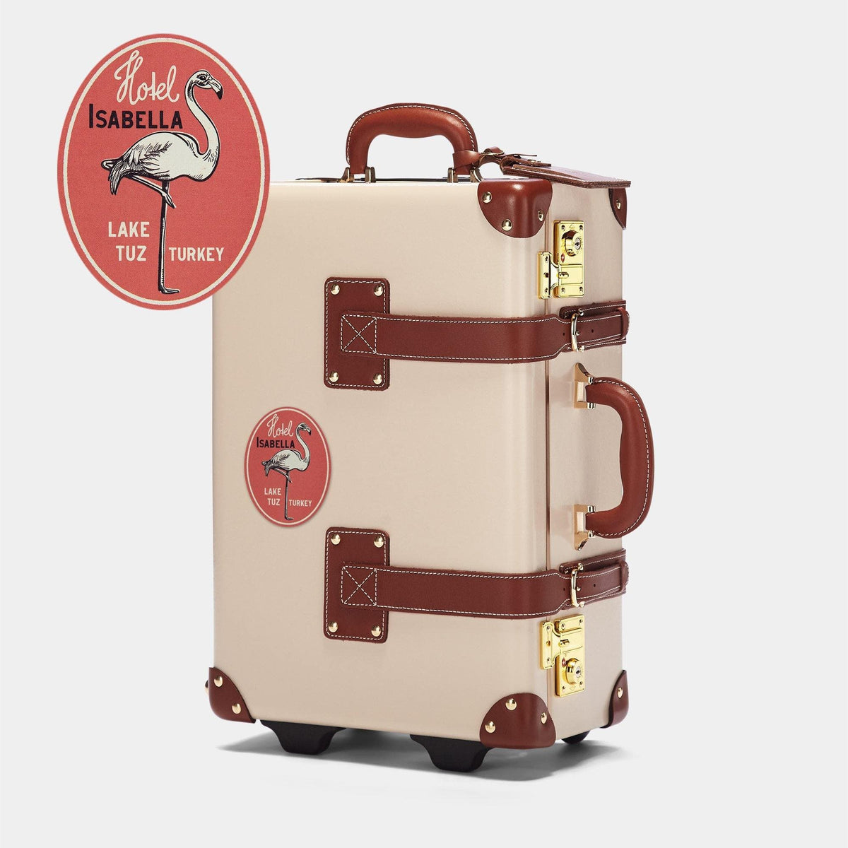 The Adventurer's Gift Set - with Brown Leather Luggage Tag Accessories Steamline Luggage 