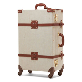 The Editor - Brown Check In Spinner Spinner Steamline Luggage 