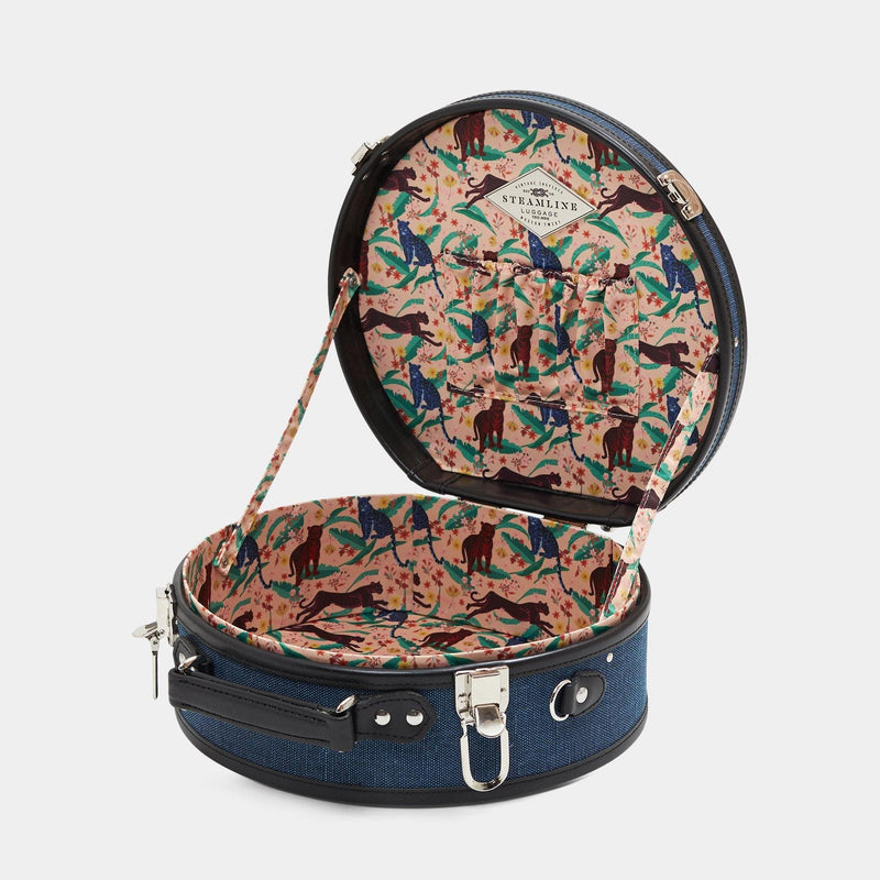 The Editor - Navy Hatbox Small Hatbox Small Steamline Luggage 