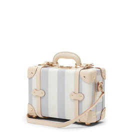 Angled product view of the vanity Illustrator fibreboard suitcase in blue-stripe 