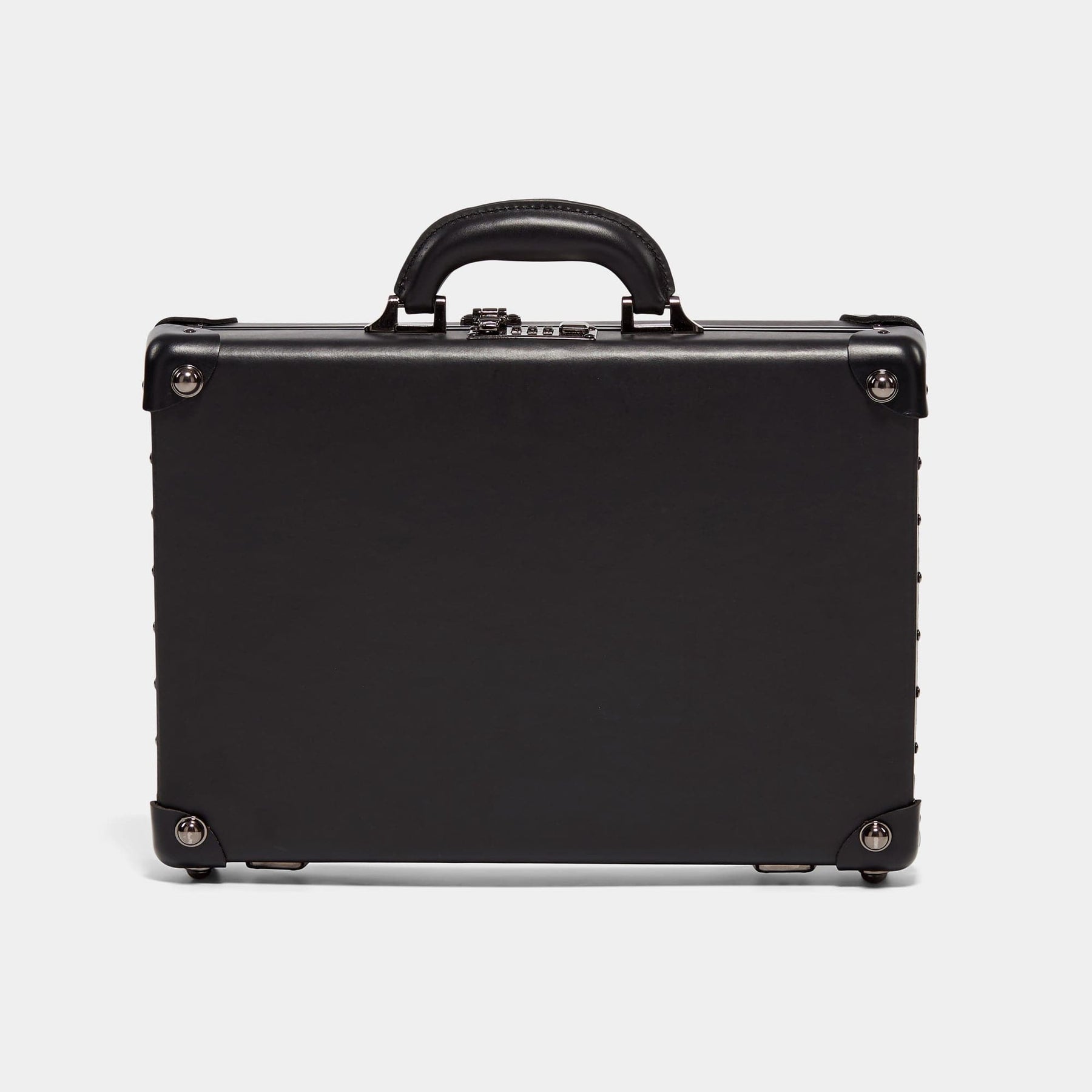 Back product view of the briefcase Industrialist fibreboard suitcase in black