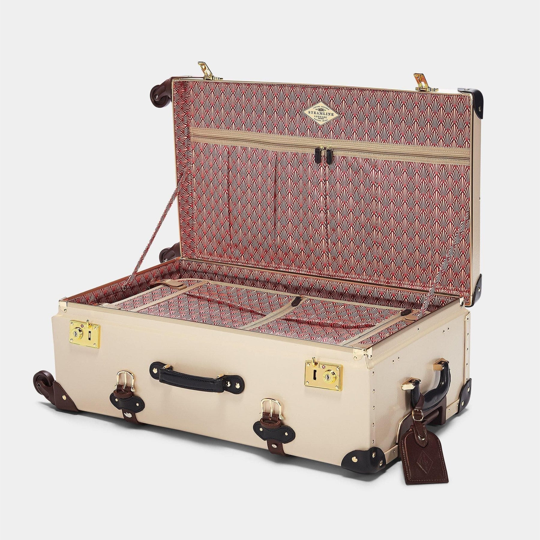 The Architect - Cream Check In Spinner Spinner Steamline Luggage 