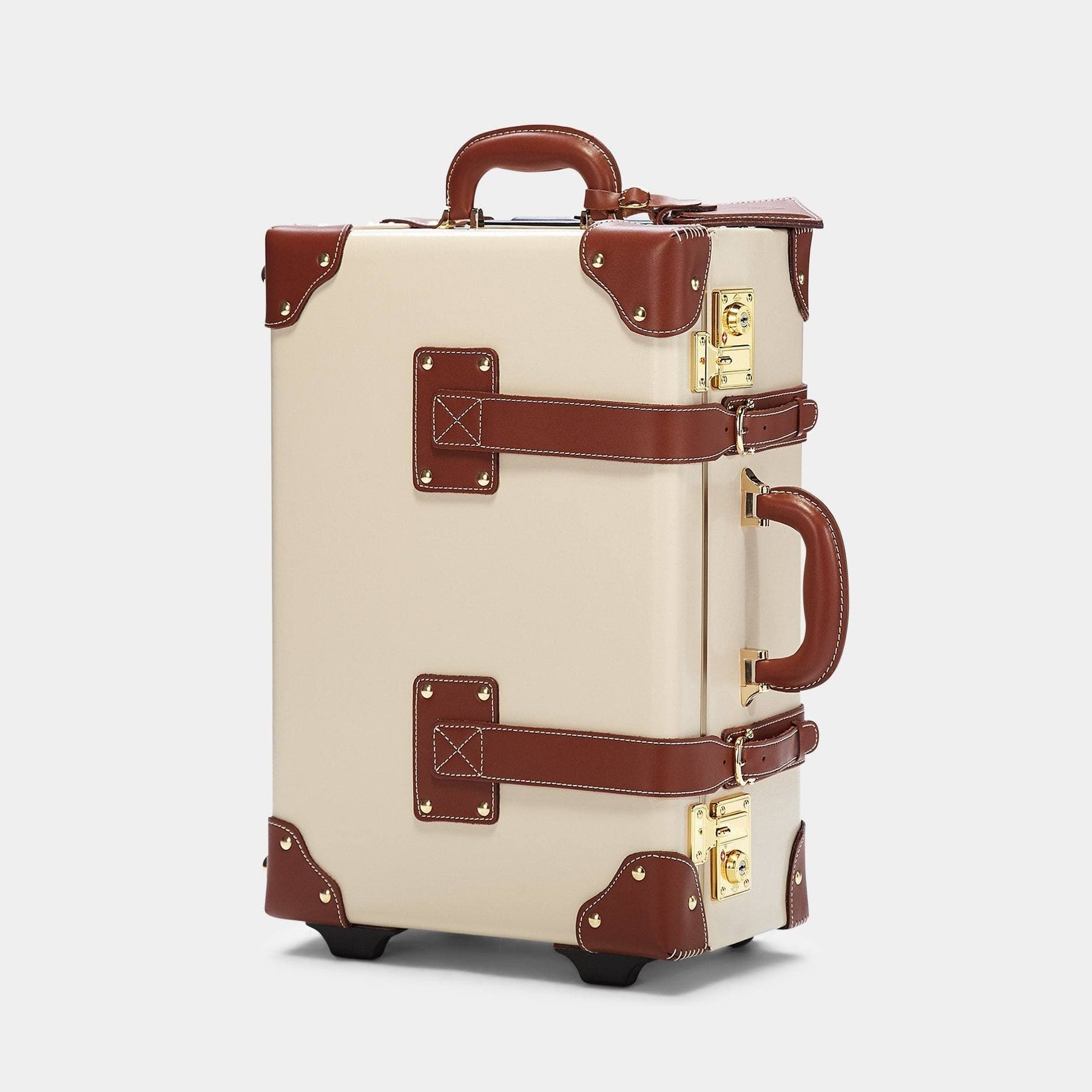 The Diplomat - Cream Carryon Carryon Steamline Luggage 