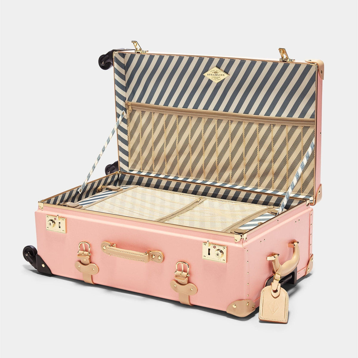 The Correspondent - Pink Check In Spinner Check In Spinner Steamline Luggage 